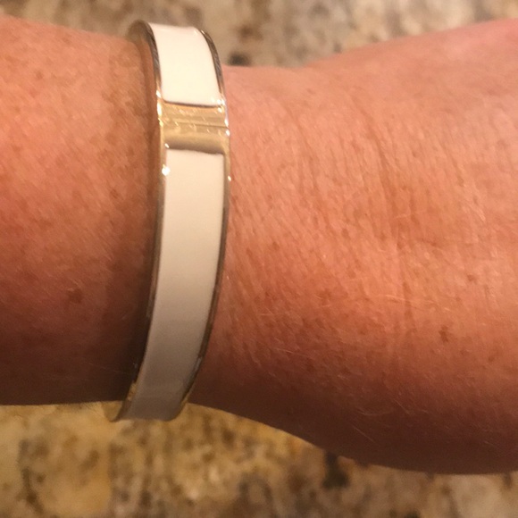 White snap closure bracelet